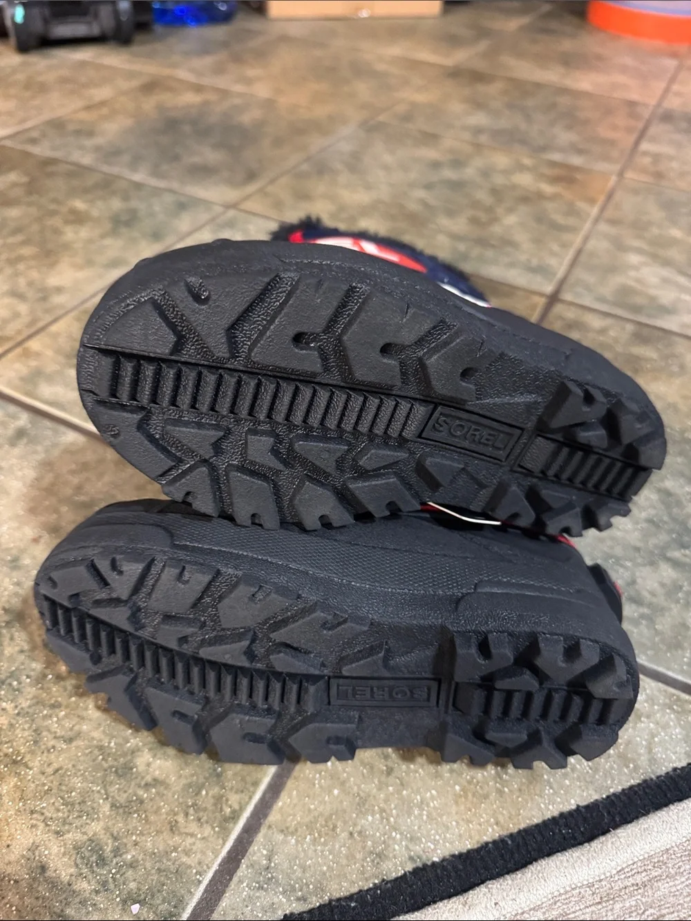 Sorel Kids Navy, Red and Black Insulated Snow Boots